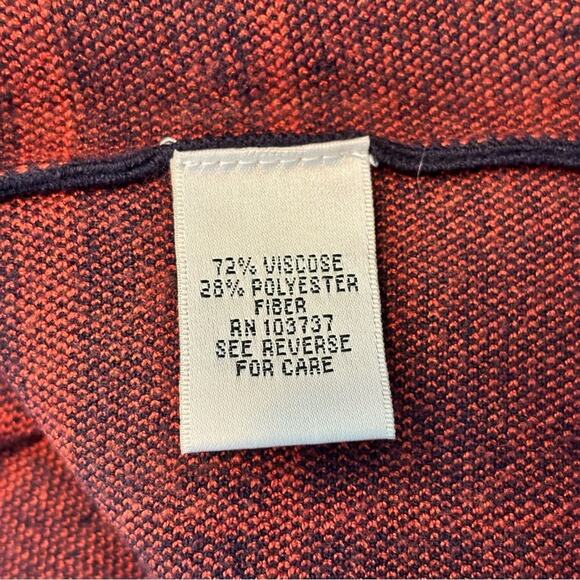 Ali Ro Navy Blue Orange Plaid Sleeveless Knit Fit Flare Tank Dress S - Picture 11 of 12